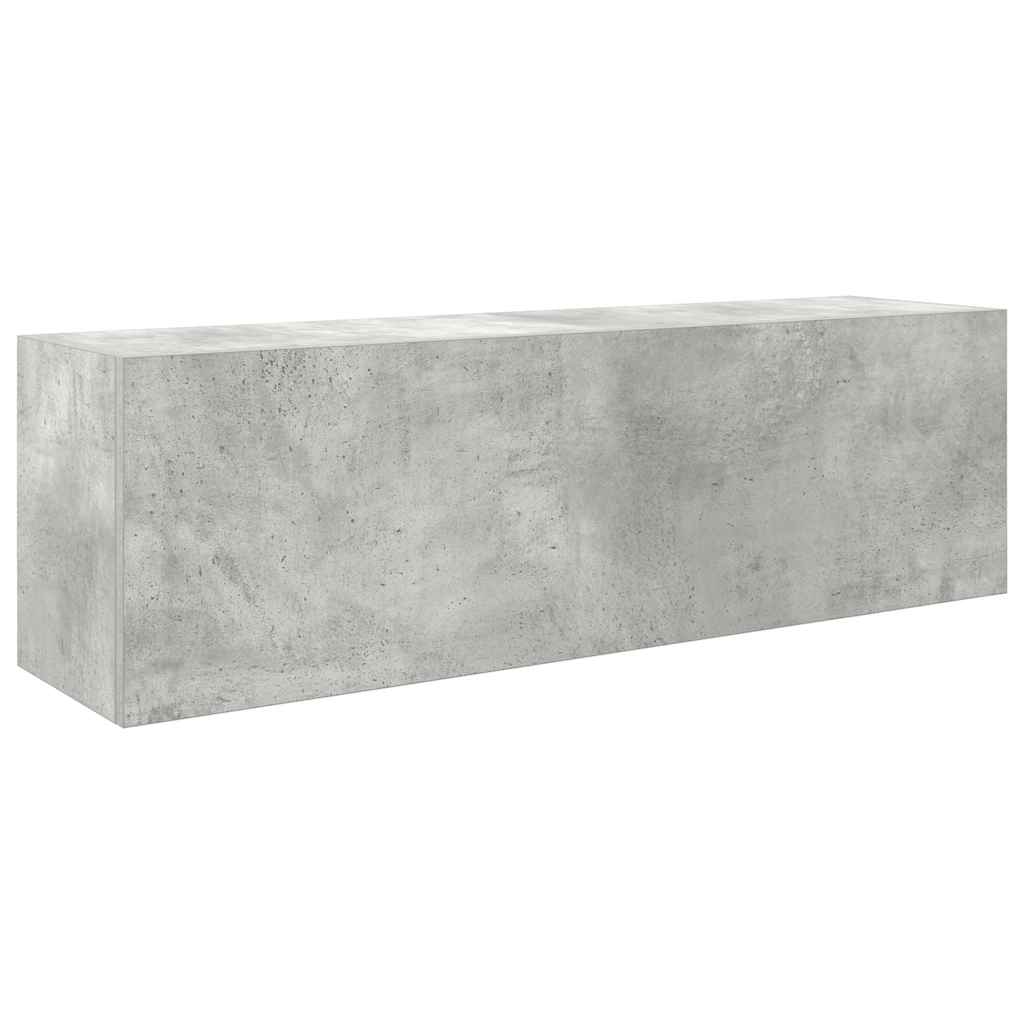 vidaXL Bathroom Wall Cabinet Concrete Grey 100x25x30 cm Engineered Wood 2