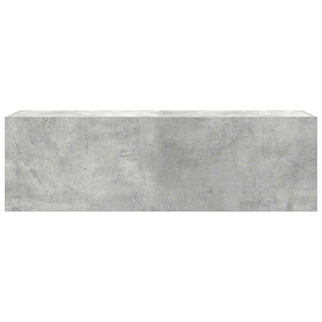 vidaXL Bathroom Wall Cabinet Concrete Grey 100x25x30 cm Engineered Wood 5