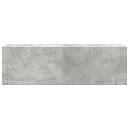 vidaXL Bathroom Wall Cabinet Concrete Grey 100x25x30 cm Engineered Wood 5