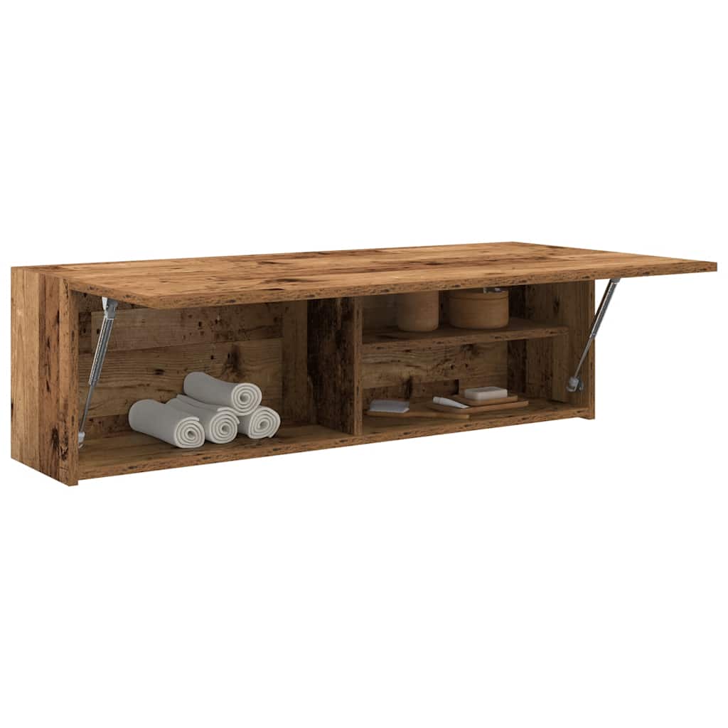 vidaXL Bathroom Wall Cabinet Old Wood 100x25x30 cm Engineered Wood 4