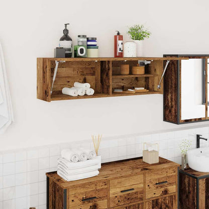 vidaXL Bathroom Wall Cabinet Old Wood 100x25x30 cm Engineered Wood 1