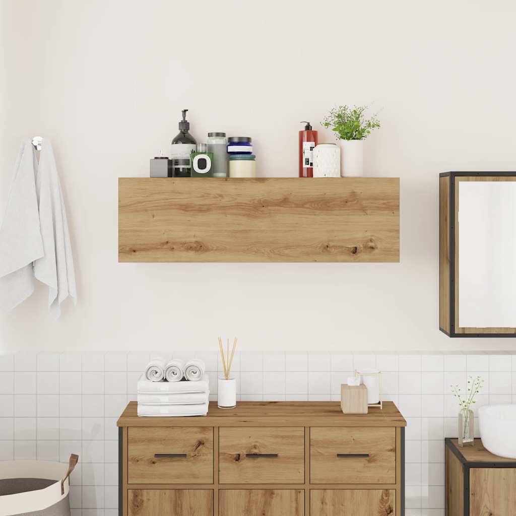 vidaXL Bathroom Wall Cabinet Artisan Oak 100x25x30 cm Engineered Wood 3