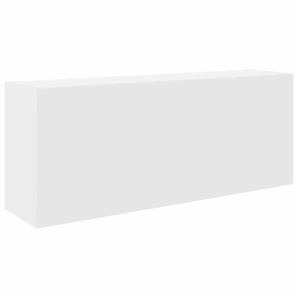 Bathroom Wall Cabinet 100x25x40 cm Engineered Wood Height 40 cm Width 100 cm White