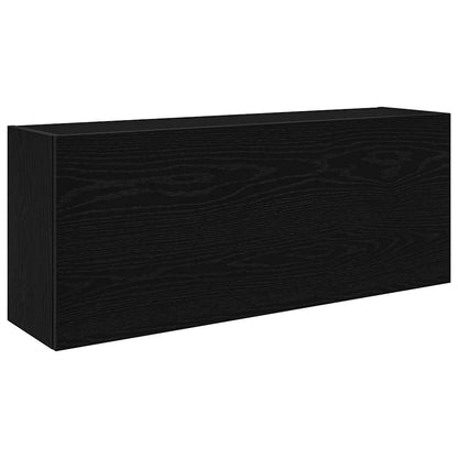 vidaXL Bathroom Wall Cabinet Black 100x25x40 cm Engineered Wood 2