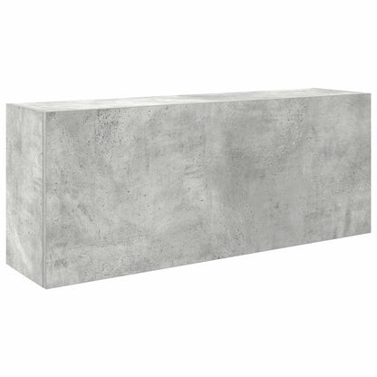 Bathroom Wall Cabinet 100x25x40 cm Engineered Wood Height 40 cm Width 100 cm Concrete grey