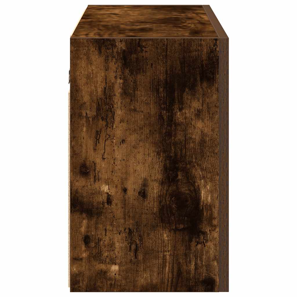 vidaXL Bathroom Wall Cabinet Smoked Oak 100x25x40 cm Engineered Wood 6