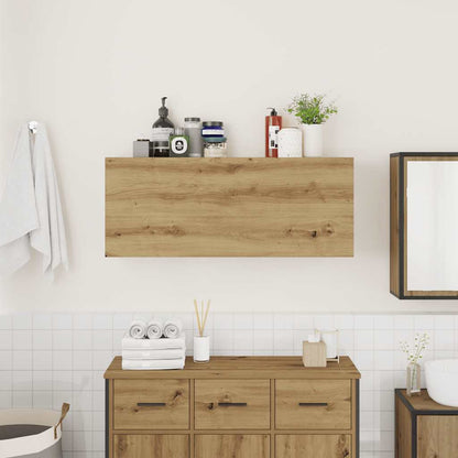Bathroom Wall Cabinet 100x25x40 cm Engineered Wood Height 40 cm Width 100 cm Artisan oak