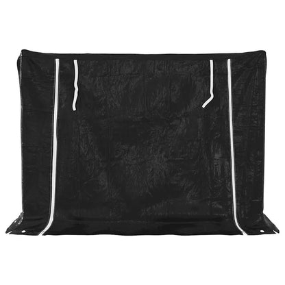 vidaxL Firewood Rack with Rain Cover 151x60.5x110.5 cm Galvanised Steel 4