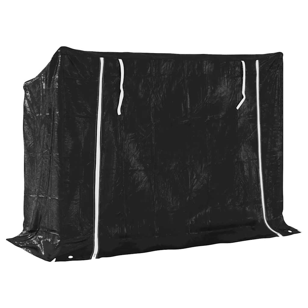vidaxL Firewood Rack with Rain Cover 151x60.5x110.5 cm Galvanised Steel 5