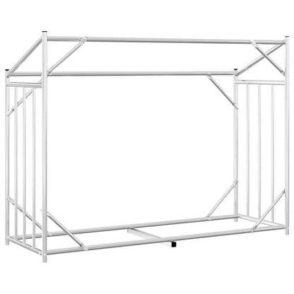 vidaxL Firewood Rack with Rain Cover 151x60.5x110.5 cm Galvanised Steel 6