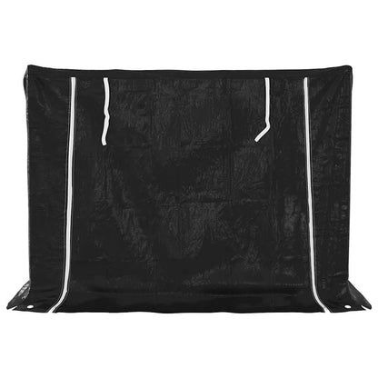 vidaxL Firewood Rack with Rain Cover 151x80.5x110.5 cm Galvanised Steel 4