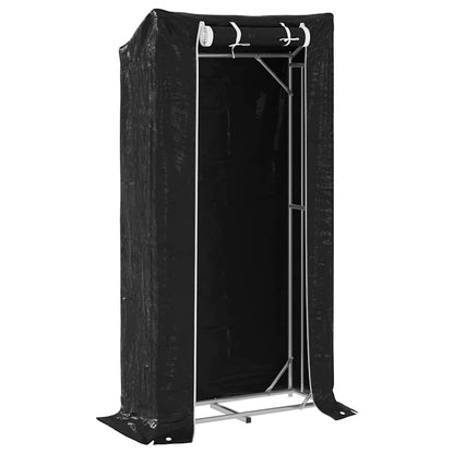 vidaxL Firewood Rack with Rain Cover 100x40x200 cm Galvanised Steel 2