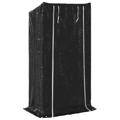 vidaxL Firewood Rack with Rain Cover 100x40x200 cm Galvanised Steel 5