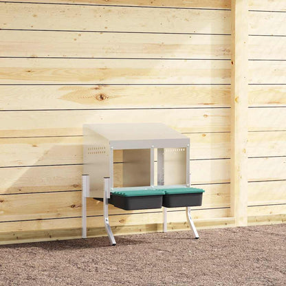 Chicken Nesting Box 1 Compartment with Legs Galvanised Steel 57 x 50 x 63/68 cm