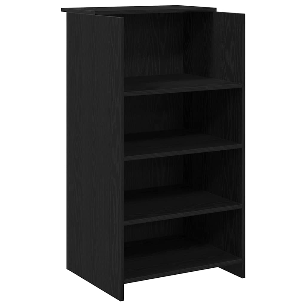 Reception Desk 55x50x103,5 cm Engineered Wood Black 55 x 50 x 103.5 cm