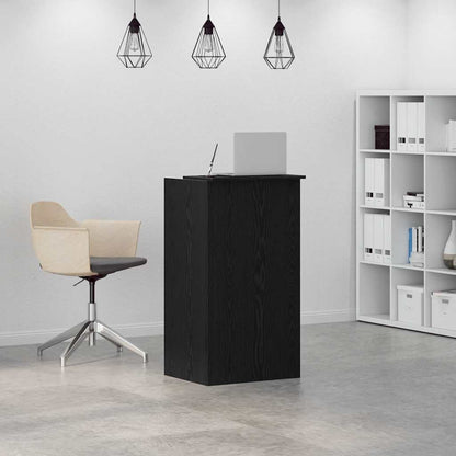 Reception Desk 55x50x103,5 cm Engineered Wood Black 55 x 50 x 103.5 cm