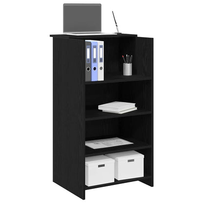 Reception Desk 55x50x103,5 cm Engineered Wood Black 55 x 50 x 103.5 cm