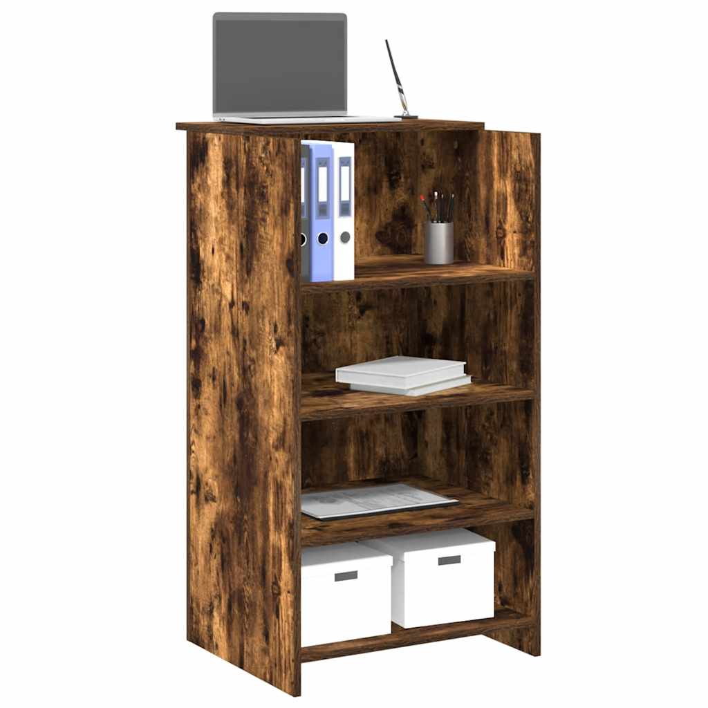 Reception Desk 55x50x103,5 cm Engineered Wood Smoked oak 55 x 50 x 103.5 cm