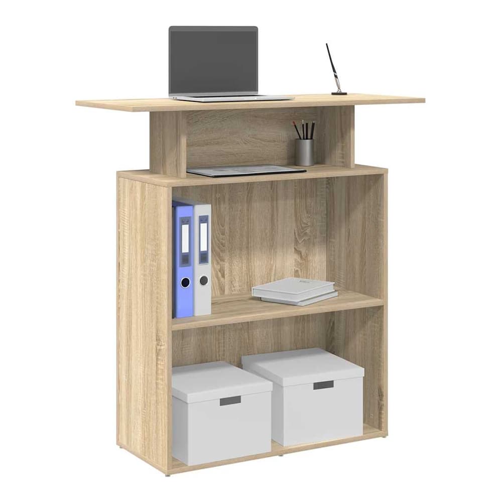 Reception Desk 100x40x104 cm Engineered Wood Sonoma oak