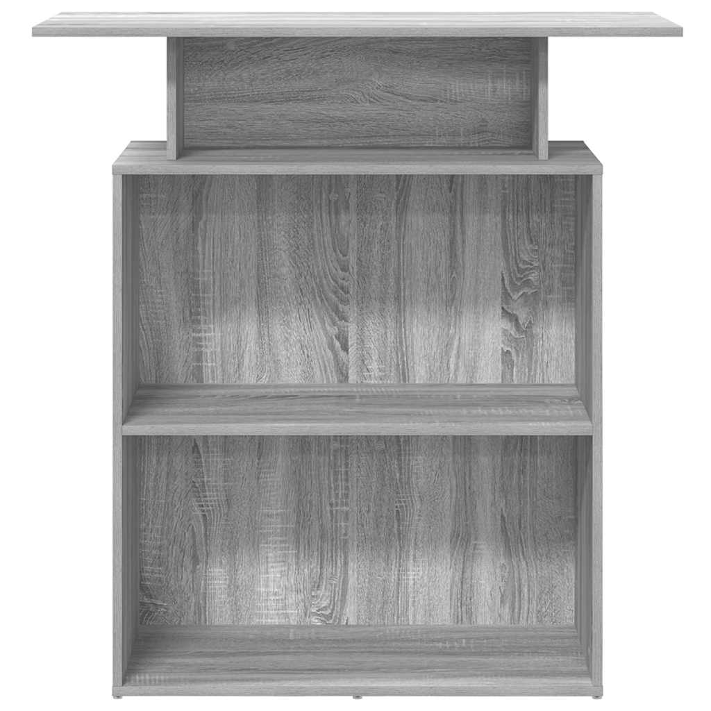 vidaXL Reception Desk Grey Sonoma 100x40x104 cm Engineered Wood 5