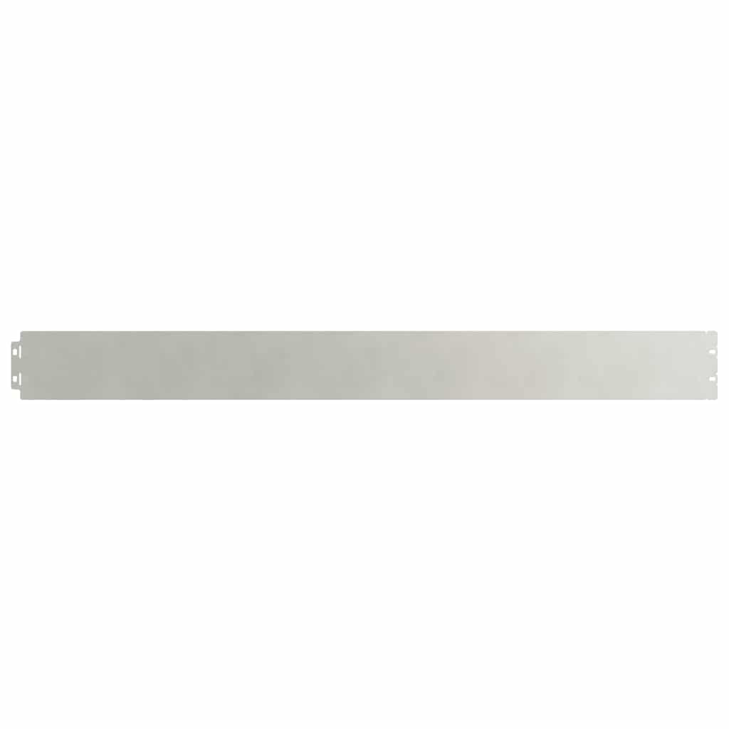 vidaXL Lawn Edging 10 pcs 10 x 103 cm Stainless Steel Silver 3