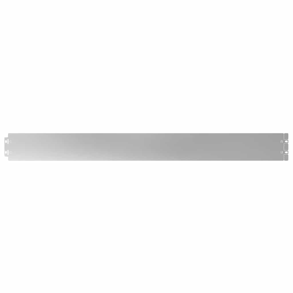 vidaXL Lawn Edgings 50 pcs 10x103 cm Galvanised Steel 3