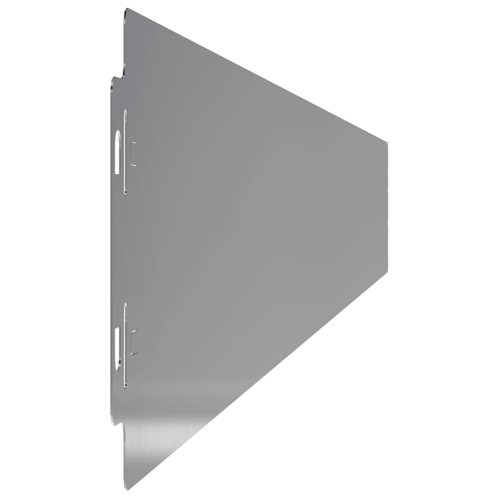 vidaXL Lawn Edgings 50 pcs 10x103 cm Galvanised Steel 5