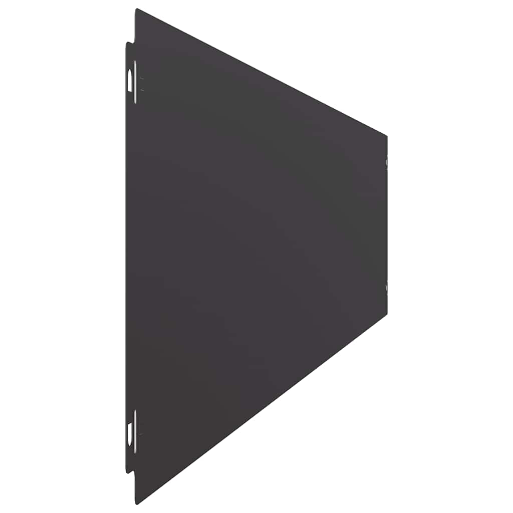 vidaXL Lawn Edgings 10 pcs Black 20x103 cm Cold-rolled Steel 5