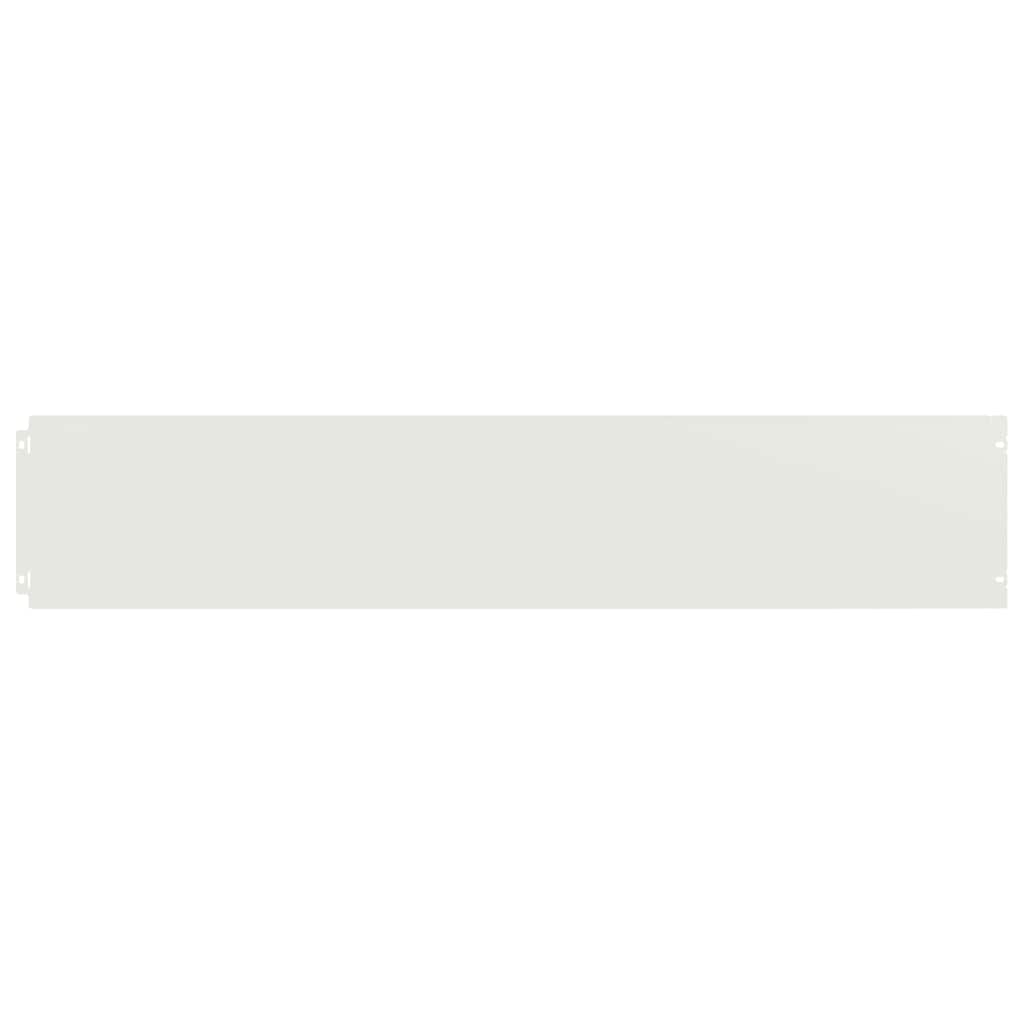 vidaXL Lawn Edging 10 pcs 20 x 103 cm Steel White 3