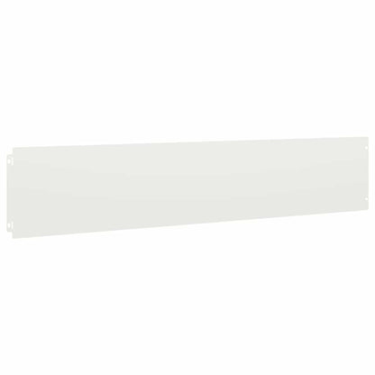 vidaXL Lawn Edging 10 pcs 20 x 103 cm Steel White 4