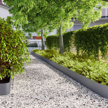 vidaXL Lawn Edgings Cold-rolled Steel 10 pcs 20 x 103 cm