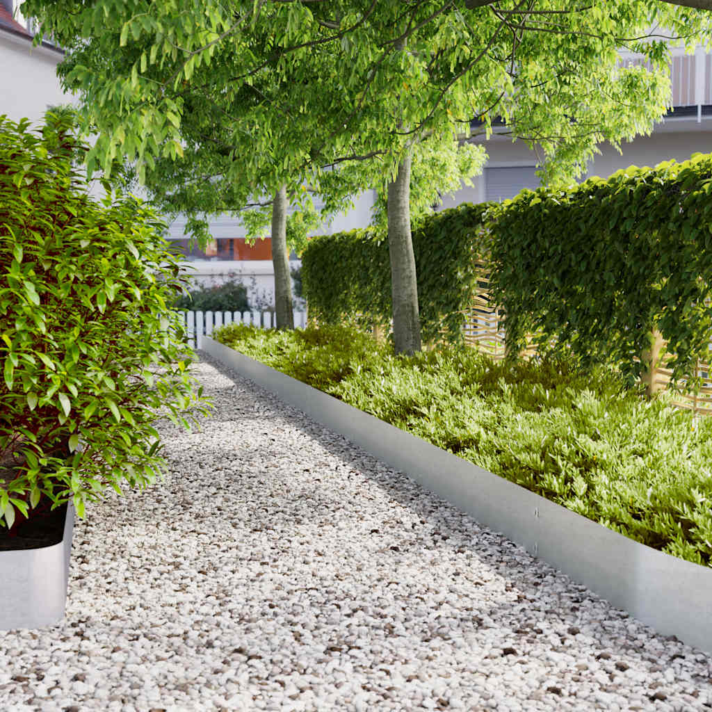 vidaXL Lawn Edgings Cold-rolled Steel 10 pcs 20 x 103 cm