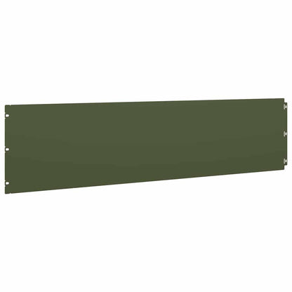 vidaXL Lawn Edging 10 pcs 25 x 103 cm Steel Olive Green 5