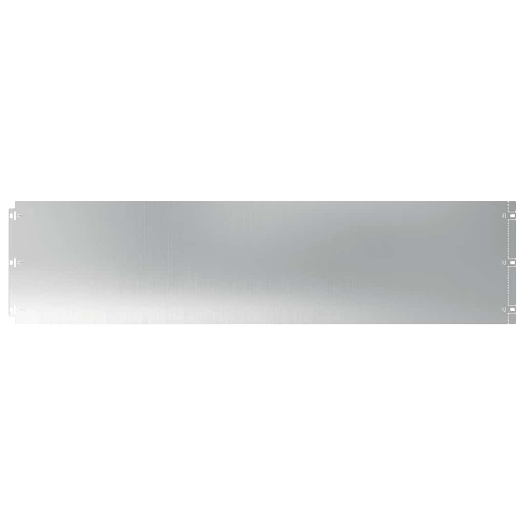 vidaXL Lawn Edging 10 pcs 25 x 103 cm Galvanised Steel Silver 3