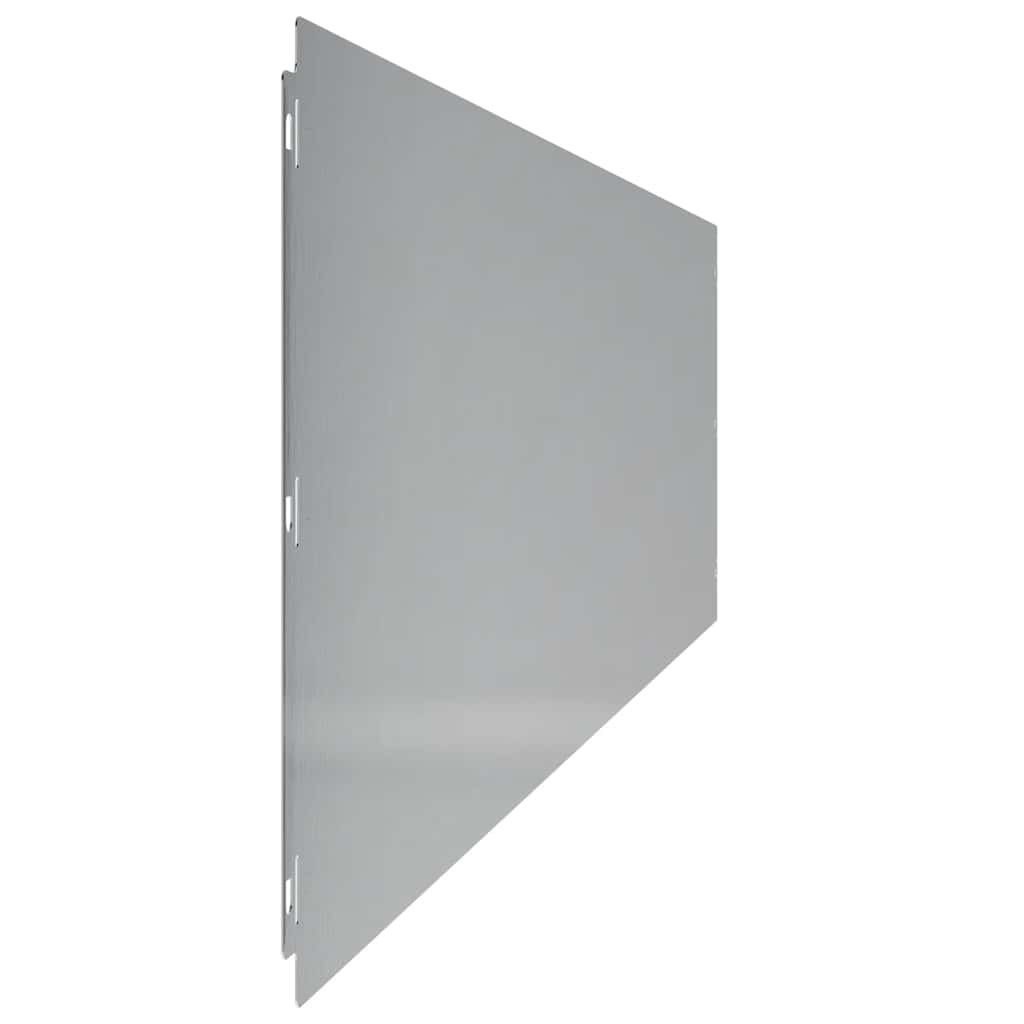 vidaXL Lawn Edging 10 pcs 25 x 103 cm Galvanised Steel Silver 6