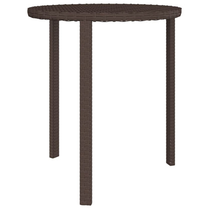 vidaXL Garden Side Table | Brown | PE rattan | Small | Stackable 5