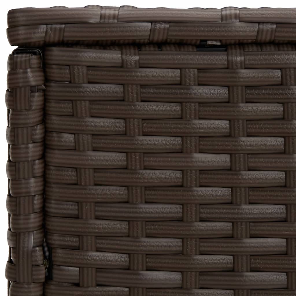 vidaXL Garden Side Table | Brown | PE rattan | Small | Stackable 6