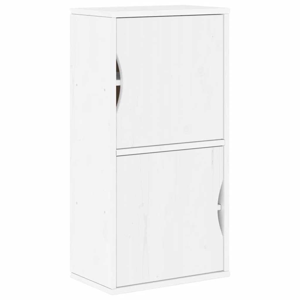 vidaXL Side Cabinet ODDA White 40x24x79 cm Solid Wood Pine 2