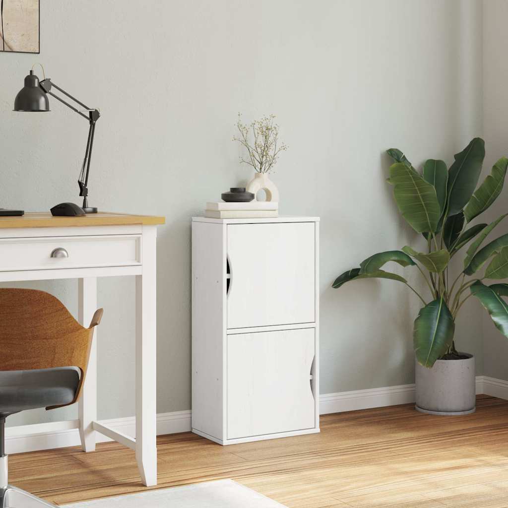 vidaXL Side Cabinet ODDA White 40x24x79 cm Solid Wood Pine 4