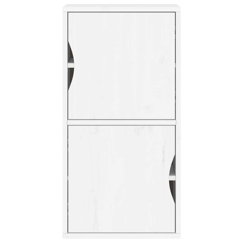 vidaXL Side Cabinet ODDA White 40x24x79 cm Solid Wood Pine 5