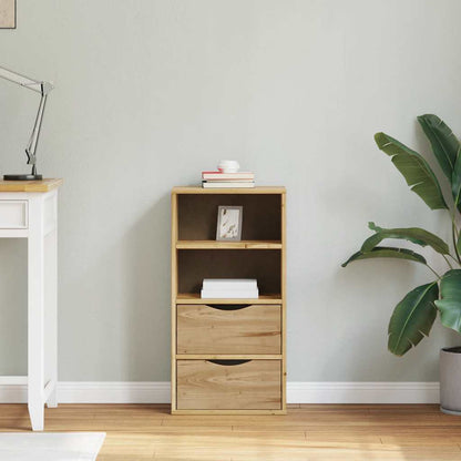 vidaXL Side Cabinet with Drawers ODDA 40x24x79 cm Solid Wood Pine 3
