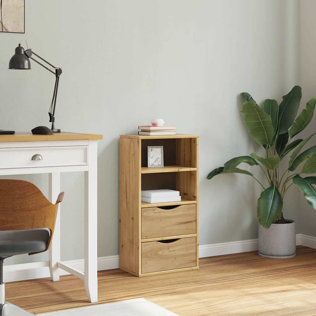 vidaXL Side Cabinet with Drawers ODDA 40x24x79 cm Solid Wood Pine 4