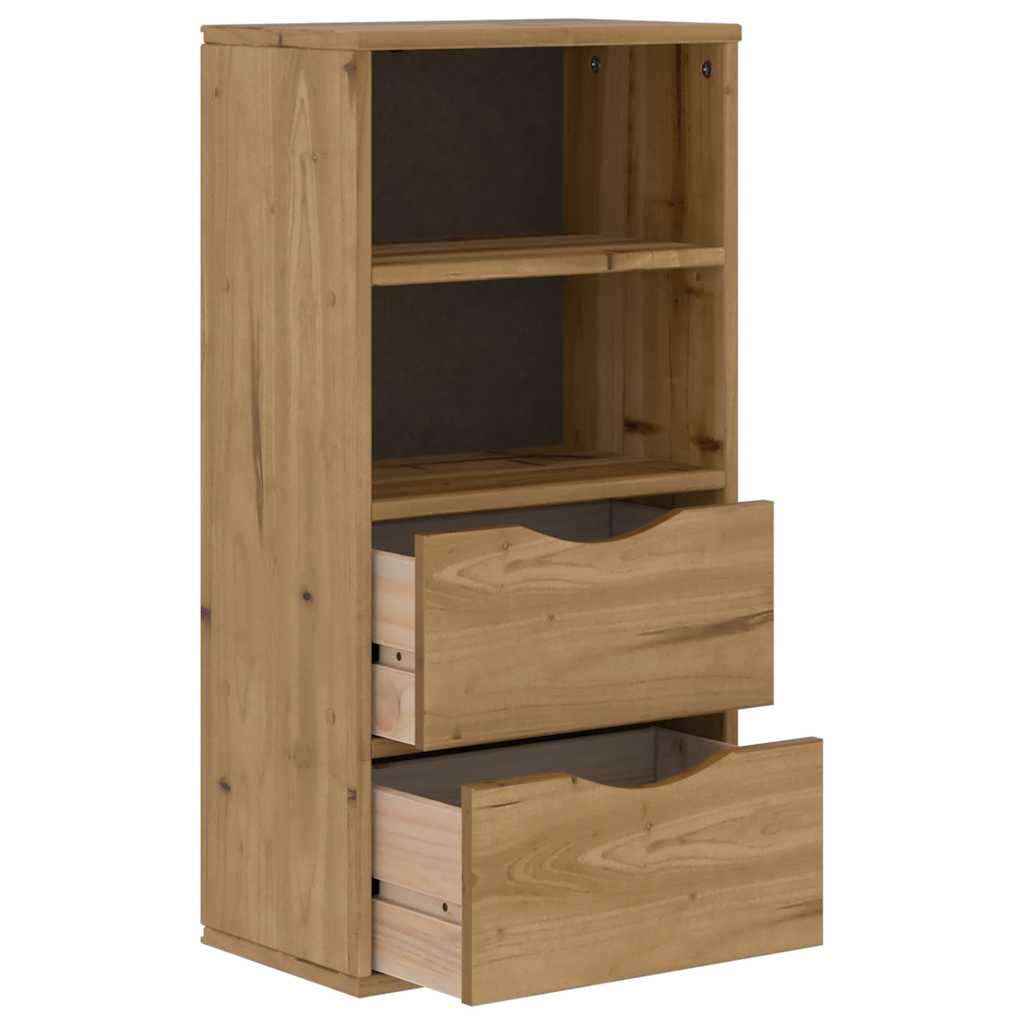 vidaXL Side Cabinet with Drawers ODDA 40x24x79 cm Solid Wood Pine 5