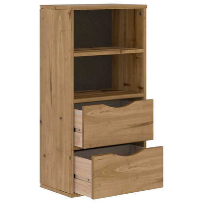 vidaXL Side Cabinet with Drawers ODDA 40x24x79 cm Solid Wood Pine 5