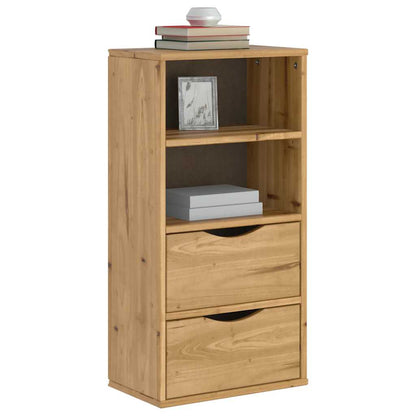 vidaXL Side Cabinet with Drawers ODDA 40x24x79 cm Solid Wood Pine 1