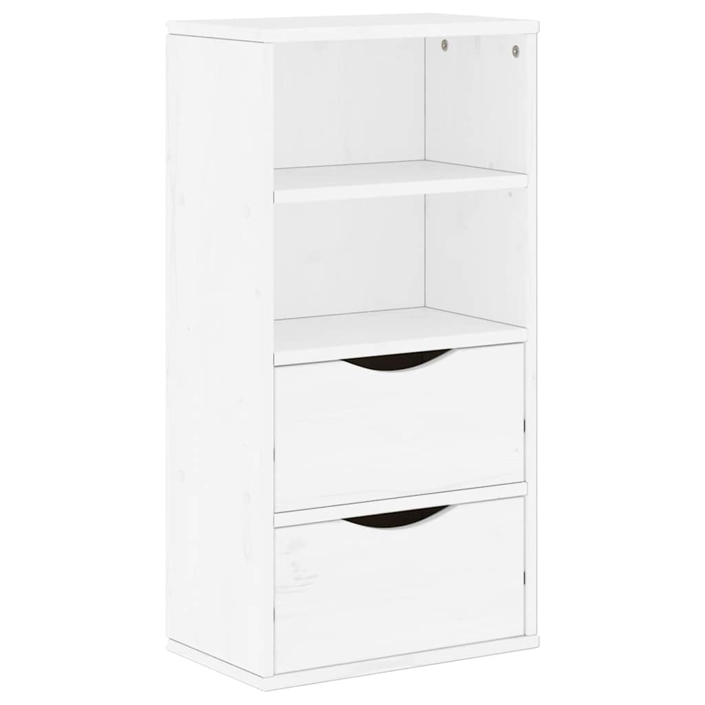 vidaXL Side Cabinet with Drawers ODDA White 40x24x79 cm Solid Wood Pine 2