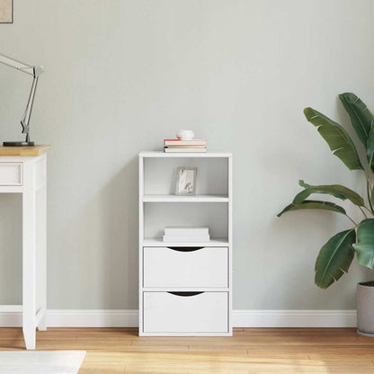 vidaXL Side Cabinet with Drawers ODDA White 40x24x79 cm Solid Wood Pine 3