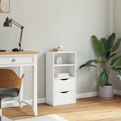 vidaXL Side Cabinet with Drawers ODDA White 40x24x79 cm Solid Wood Pine 4