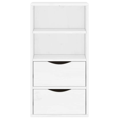 vidaXL Side Cabinet with Drawers ODDA White 40x24x79 cm Solid Wood Pine 6