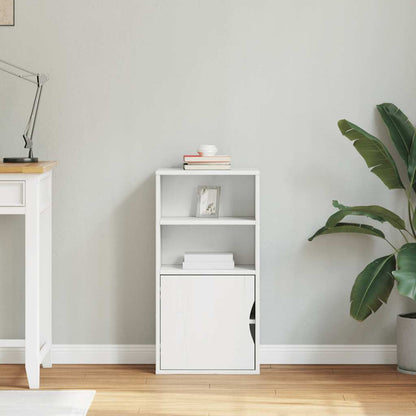 vidaXL Side Cabinet ODDA White 40x24x79 cm Solid Wood Pine 3